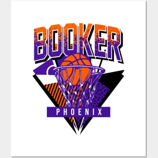 Booker Retro Phoenix Basketball Throwback Posters and Art